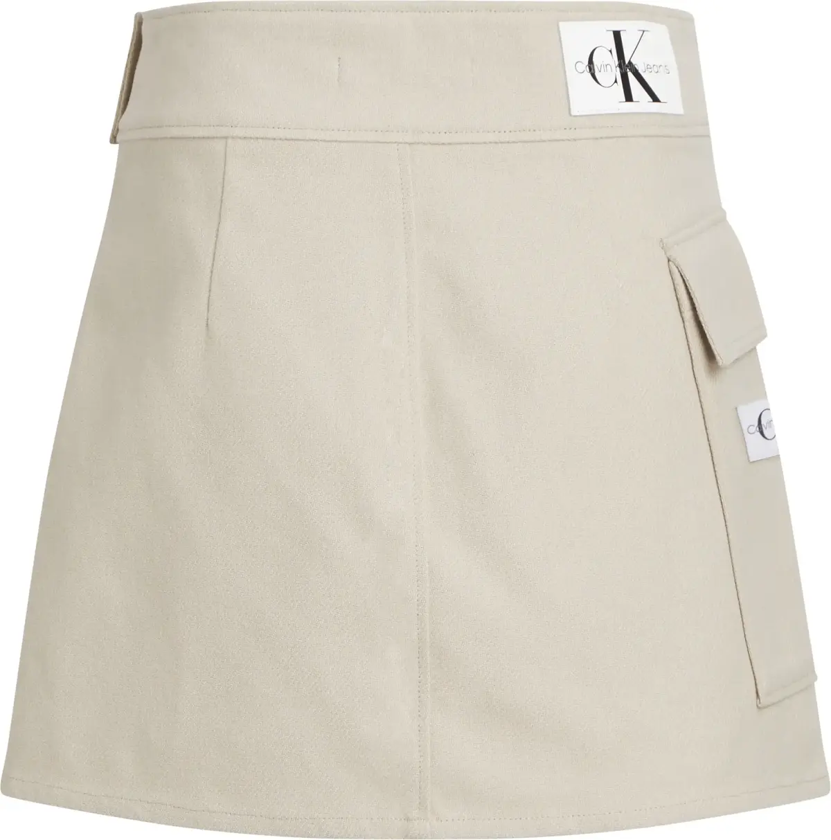 Calvin Klein FLANNEL WRAP SKIRT Kadın Krem Etek