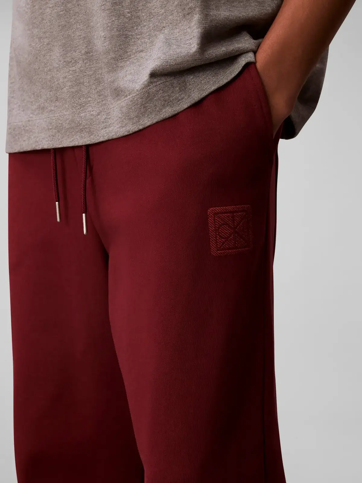 Calvin Klein PREMIUM TERRY CK Bordo Erkek Eşofman Alt