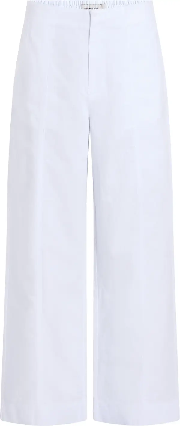 Calvin Klein SOFT LINEN PANT Kadın Beyaz Pantolon