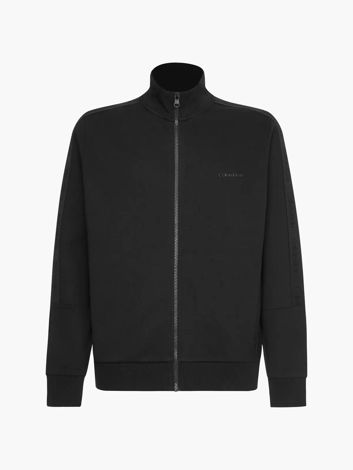 Calvin Klein TONAL LOGO TAPE ZIP- Erkek Siyah Sweatshirt