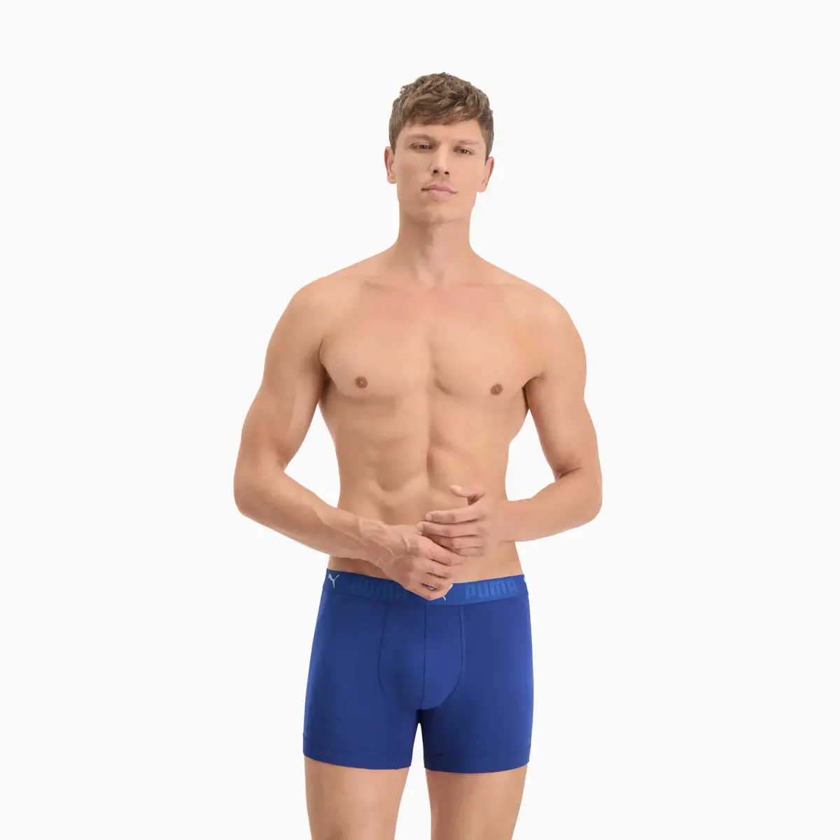 PUMA PUMA SPORT COTTON BOXER 2P Mavi 2'li Erkek Boxer