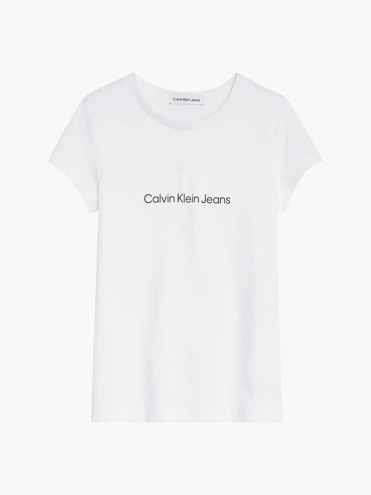 Calvin Klein REFLECTIVE MONOGRAM Kadın Beyaz T-Shirt