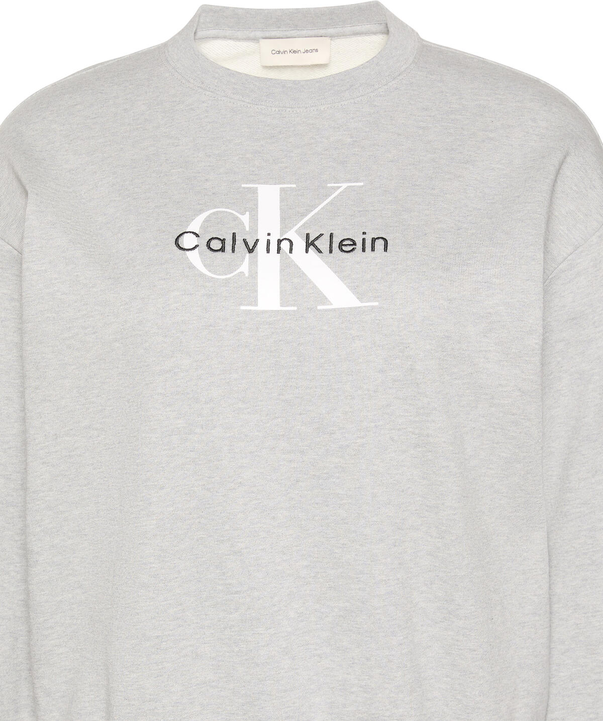 Calvin Klein LS MONOLOGO FRENCH TERRY RLXD CN Gri Kadın Sweatshirt Calvin Klein LS MONOLOGO FRENCH TERRY RLXD CN Gri Kadın Sweatshirt