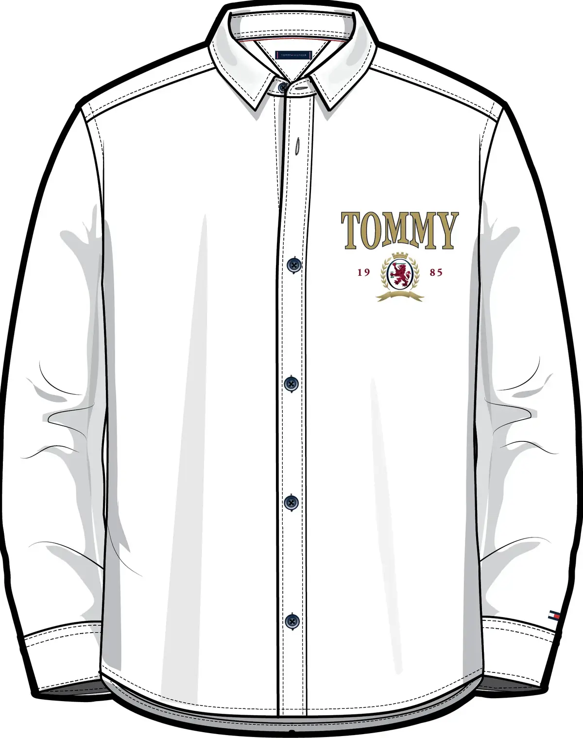 Tommy Hilfiger GOLD GRAPHIC SHIRT, YBR Beyaz Erkek Çocuk Gömlek