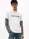 Tommy Hilfiger TJM REG BADGE PLAY T, YBL Beyaz Erkek T-Shirt