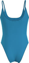 Calvin Klein SCOOP BACK ONE PIECE Kadın Mavi Mayo
