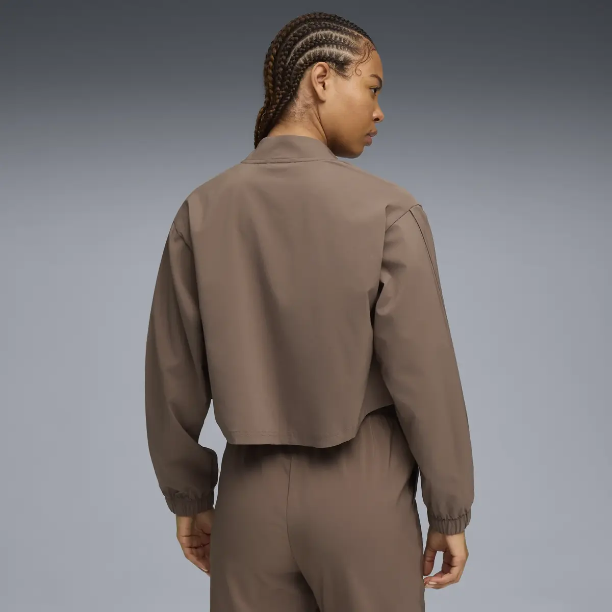 Puma W FASHION JACKET Kahverengi Kadın Fermuarlı Crop Üst