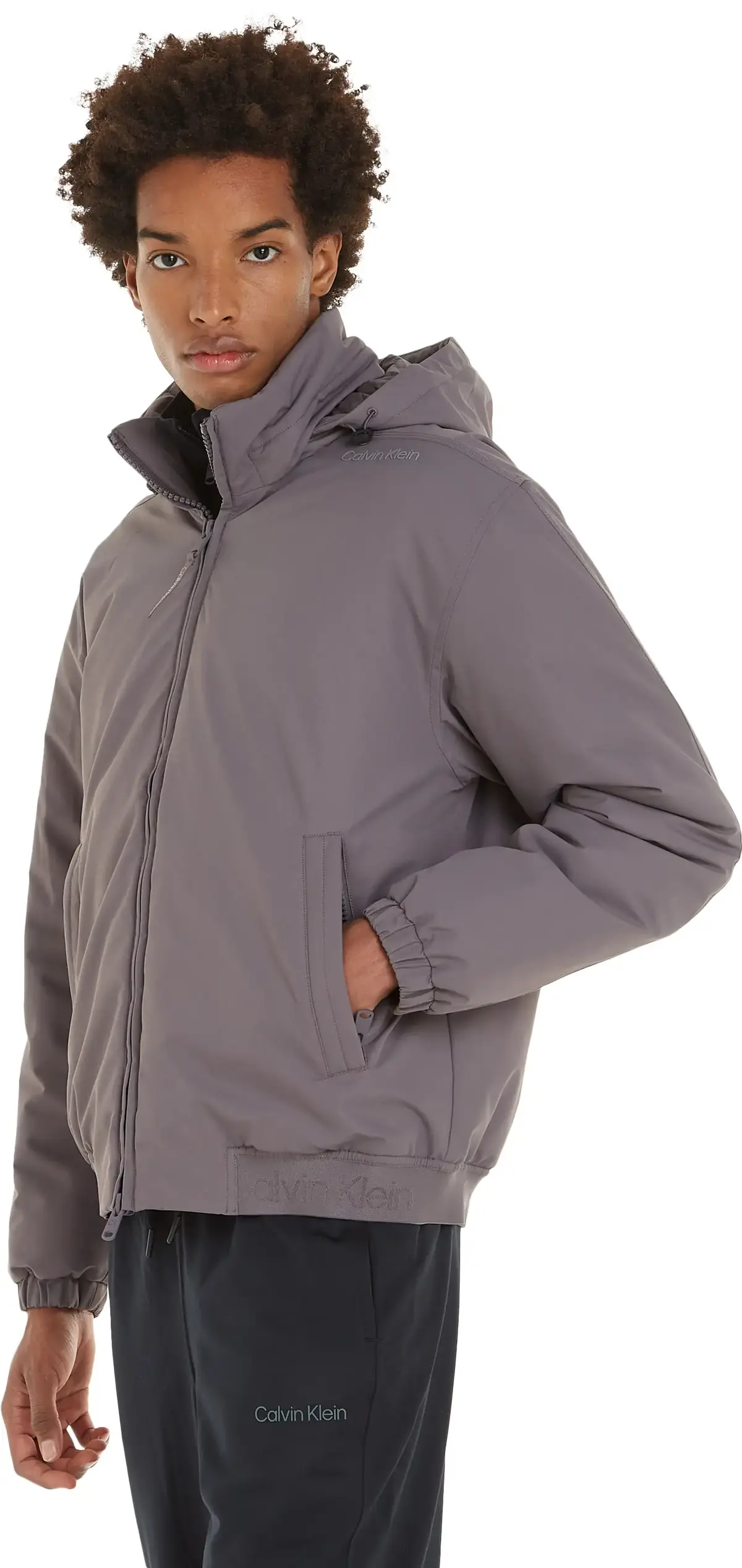 Calvin Klein PW - PADDED JACKET Erkek Gri Mont