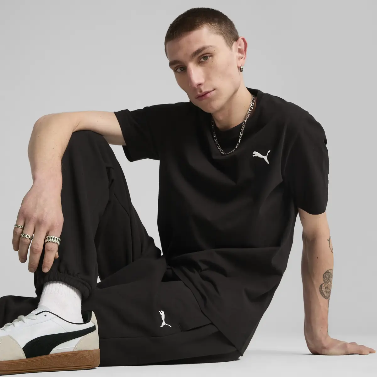 Puma WARDROBE ESS Relaxed Sweatpants Siyah Erkek Eşofman Alt