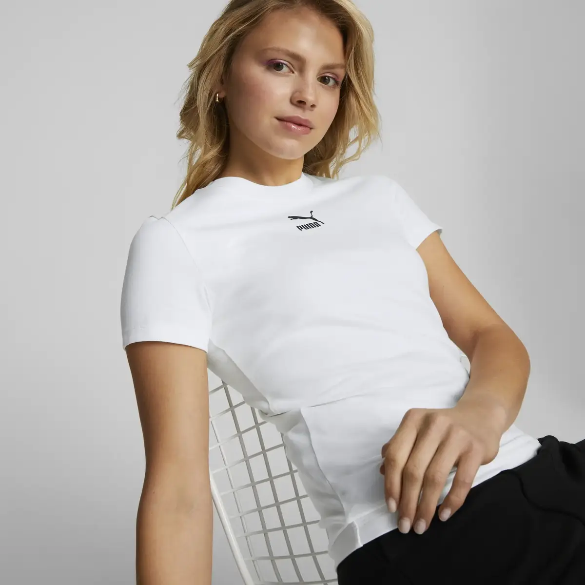 Puma Classics Slim Tee Beyaz Kadın T-Shirt