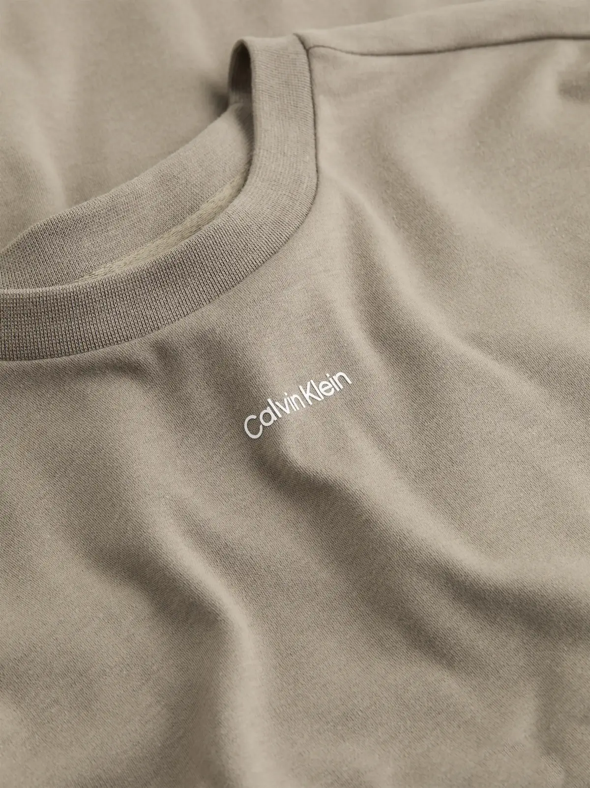 Calvin Klein NANO LOGO INTERLOCK, PB8 Kahverengi Erkek T-Shirt & Polo