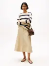 Tommy Hilfiger LINEN CABLE LS C-NK, 0AN Bej Kadın Kazak