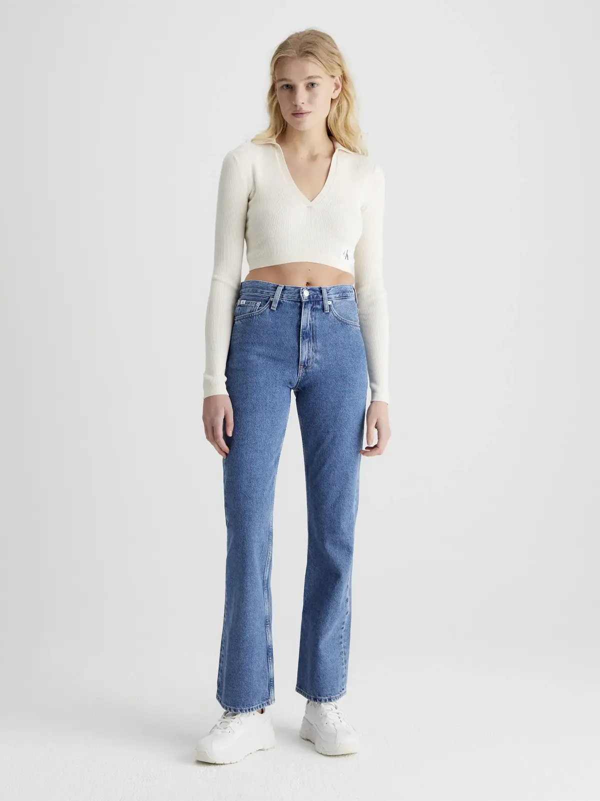 Calvin Klein AUTHENTIC BOOTCUT Kadın Mavi Kot Pantolon