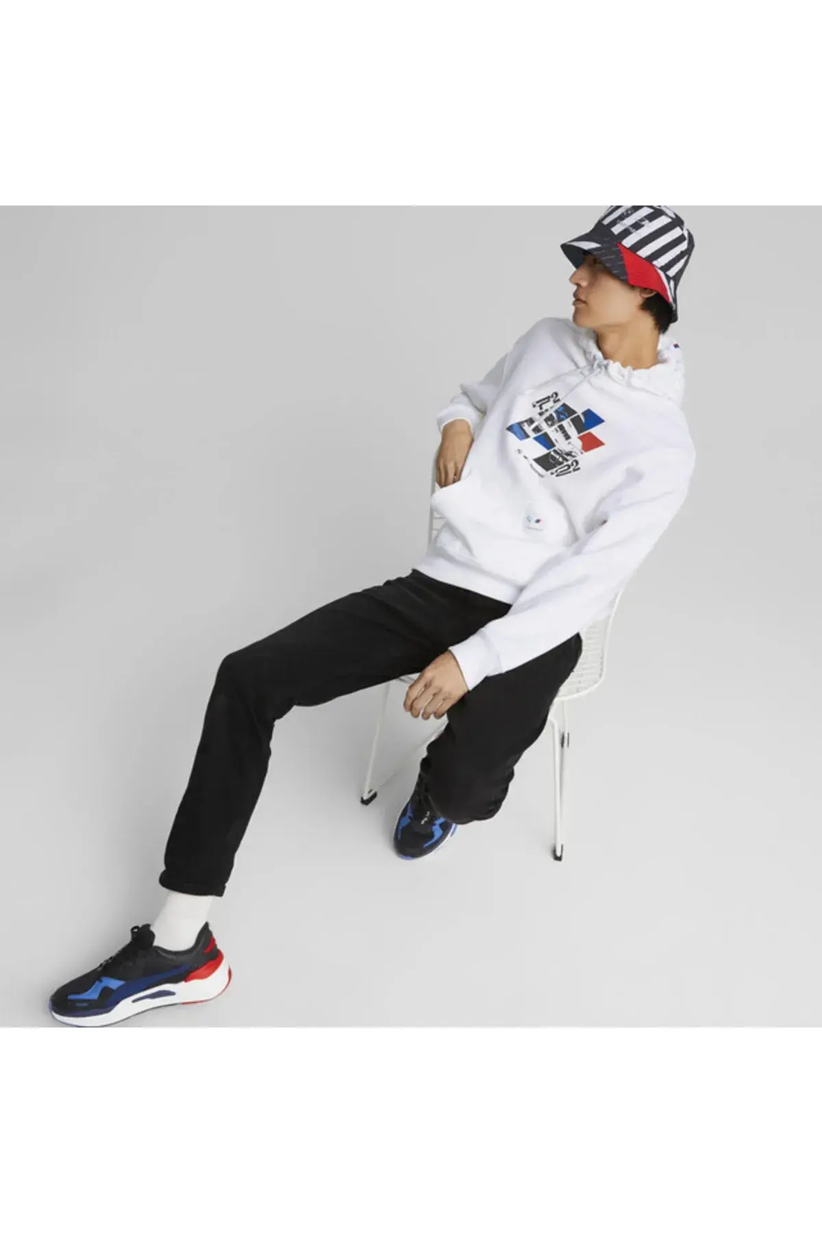 Puma Bmw Mms Graphıc M Hoodıe Beyaz Erkek Hoodie