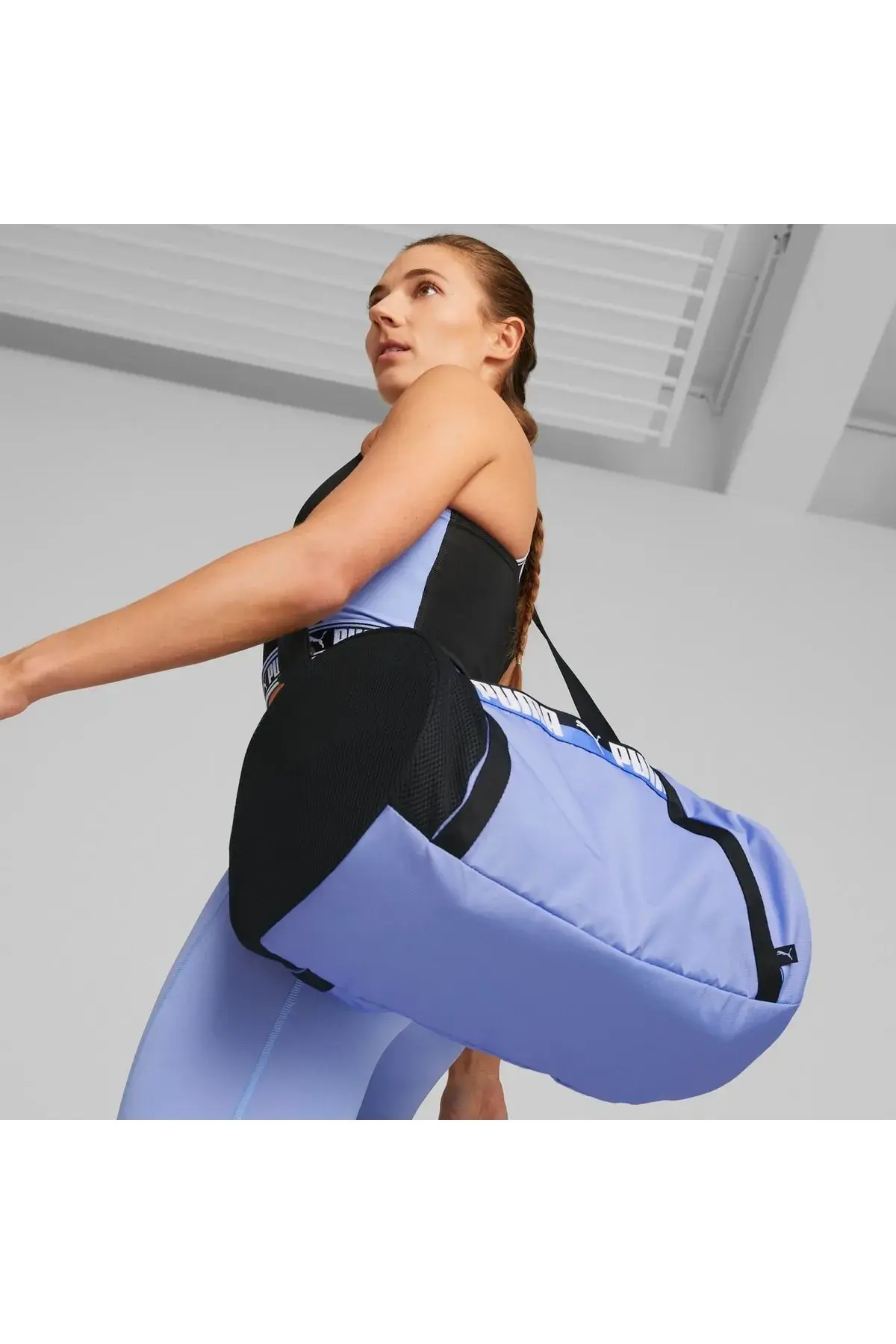 Puma AT ESS Barrel Bag Mor Kadın Spor Çantası