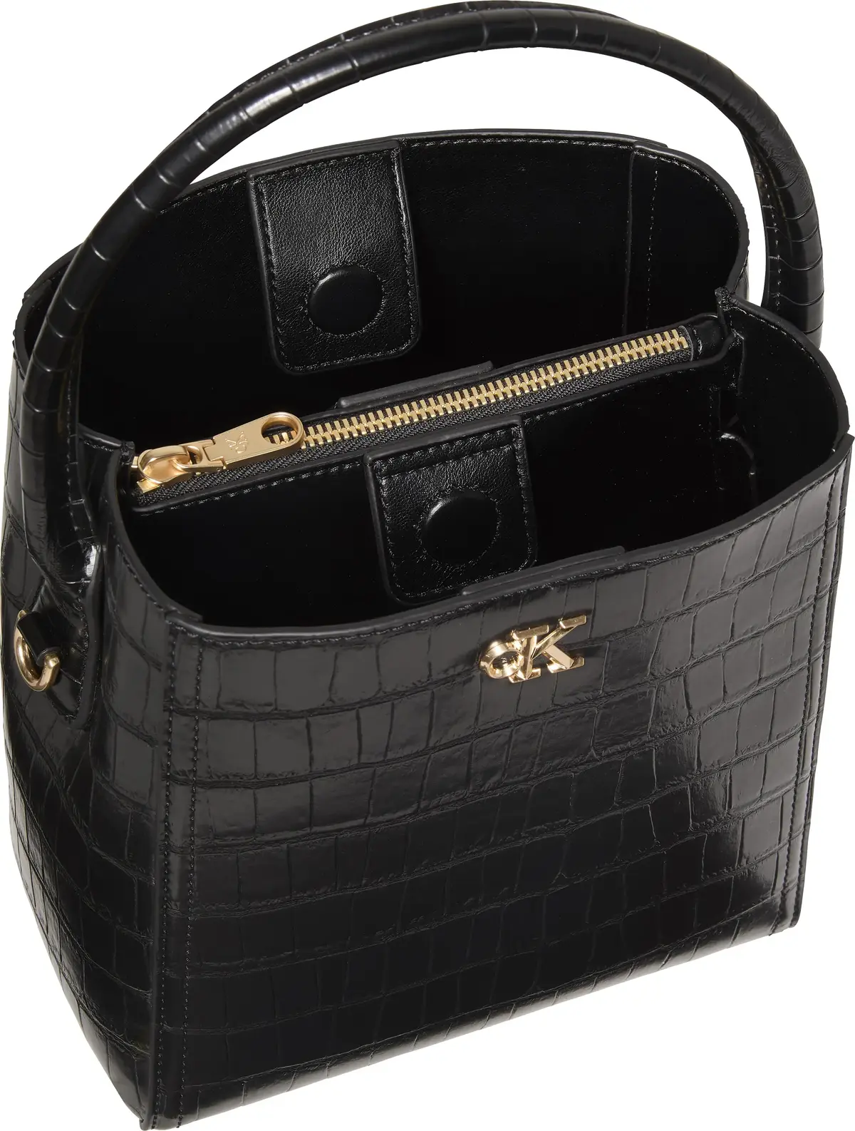 Calvin Klein CK CROC BUCKET WITH, YIH Siyah Kadın Çanta & Cüzdan