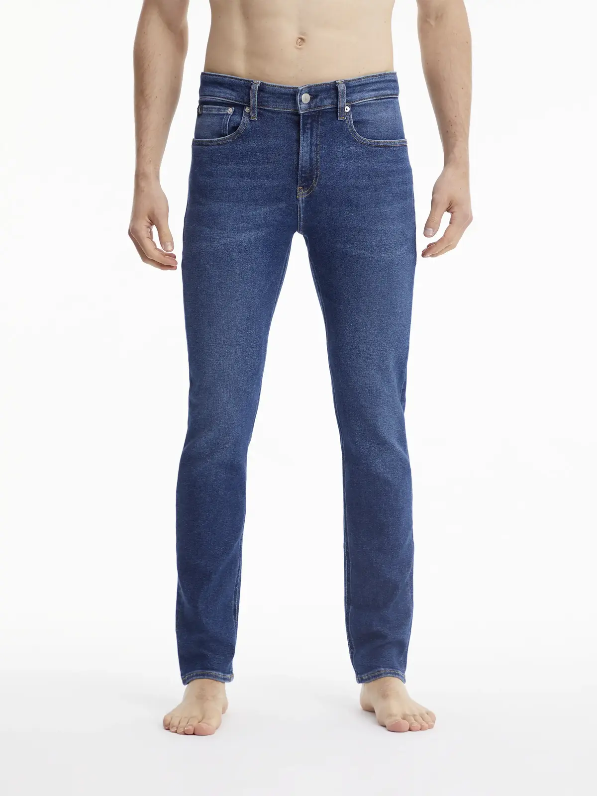 Calvin Klein SKINNY Erkek mavi Kot Pantolon