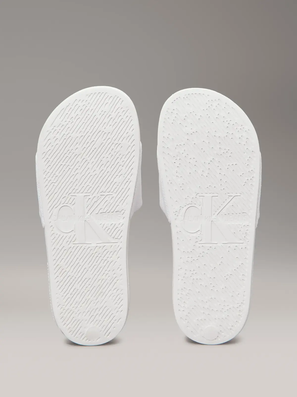 Calvin Klein SLIDE MONOGRAM WN, 01W Beyaz Kadın Terlik