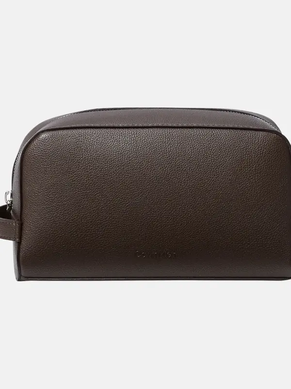 Calvin Klein MICROPEBBLE WASHBAG/, BAL Kahverengi Erkek Çanta