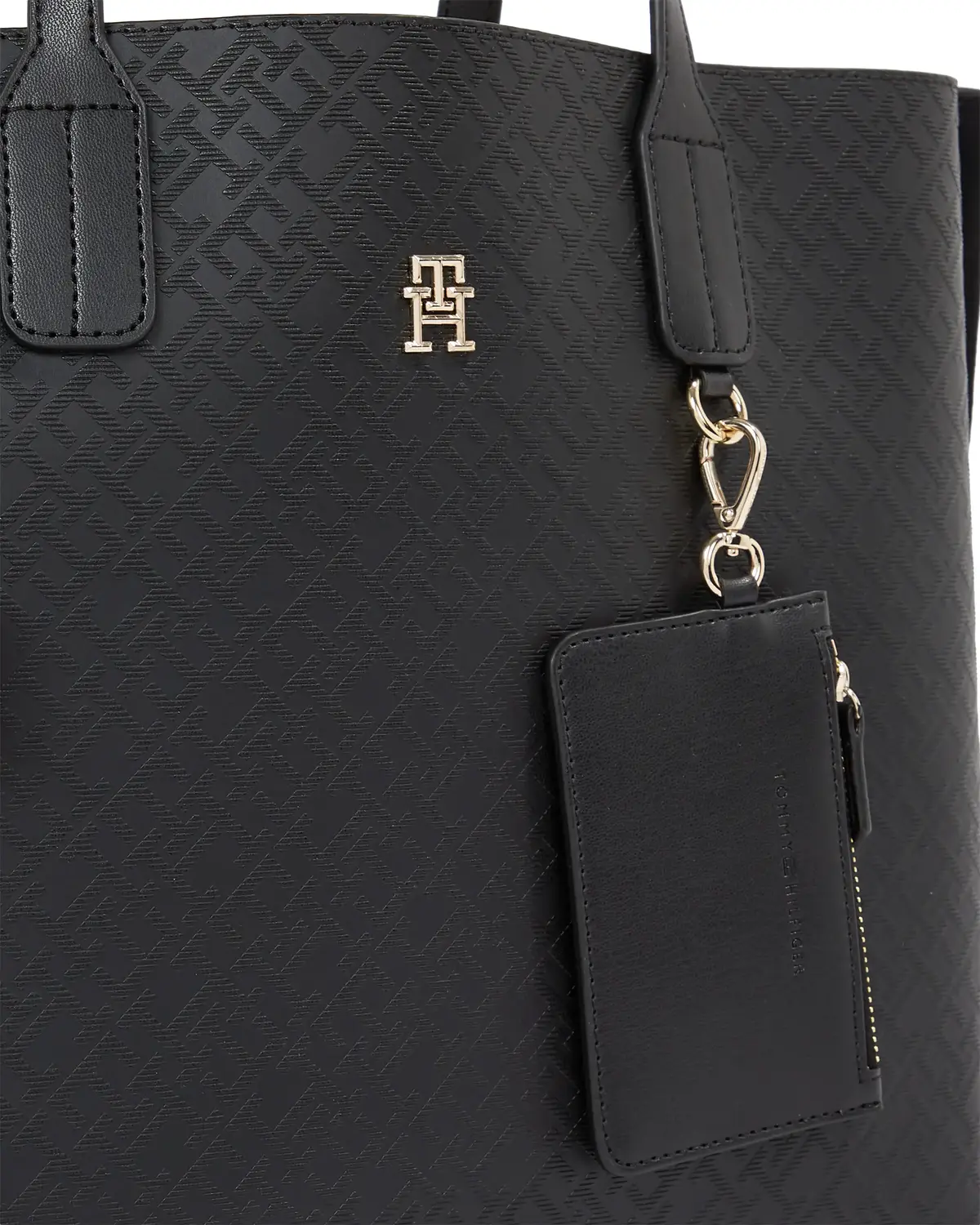 Tommy Hilfiger TH DISTINCT SATCHEL, BDS Siyah Kadın Çanta & Cüzdan