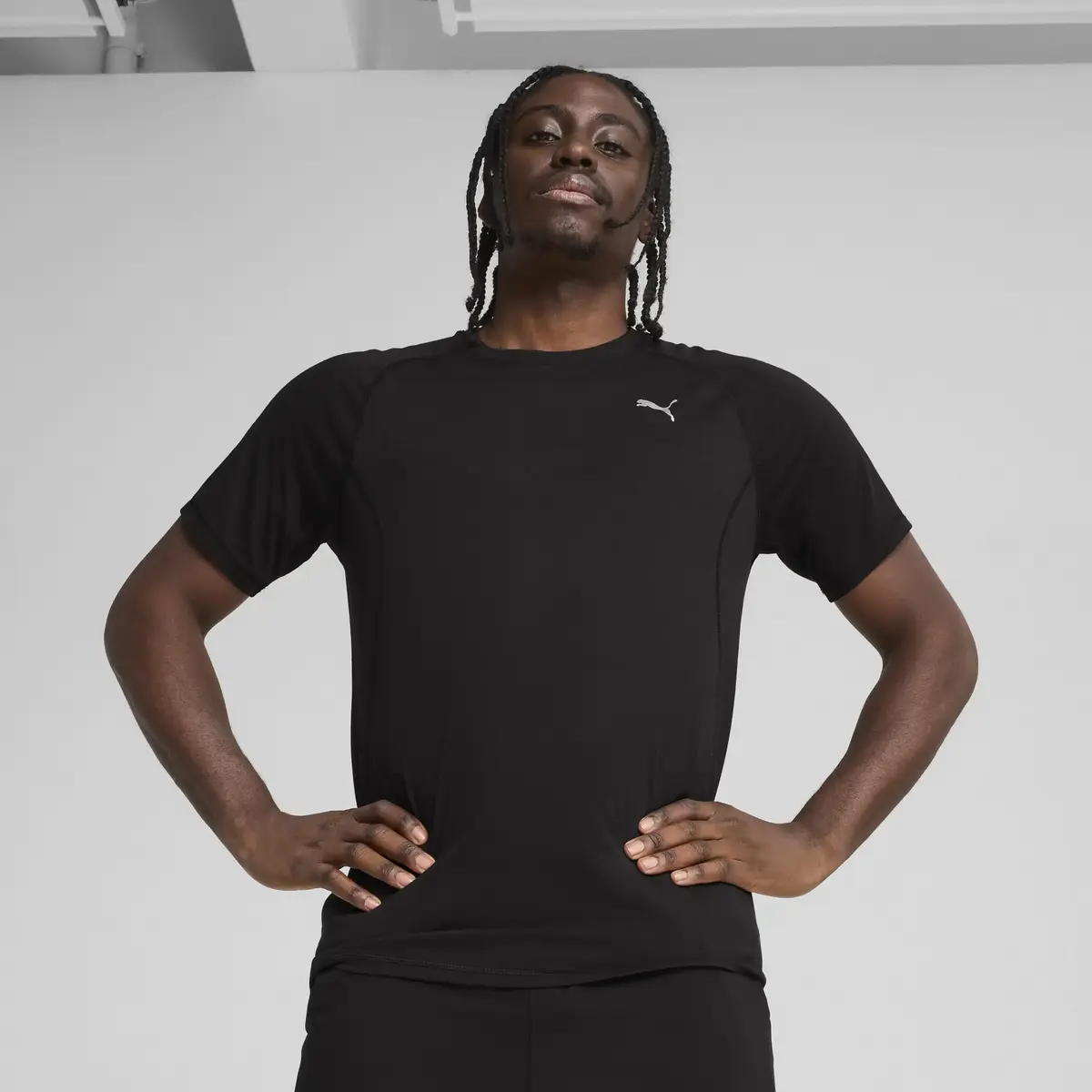 PUMA RUN VELOCITY TEE TRI-BLEND Siyah Erkek T-Shirt