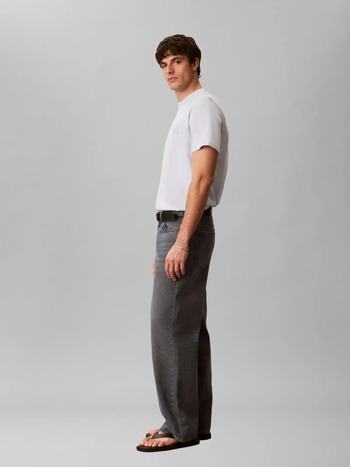 Calvin Klein SS 30S JERSEY EASY Beyaz Erkek Tişört