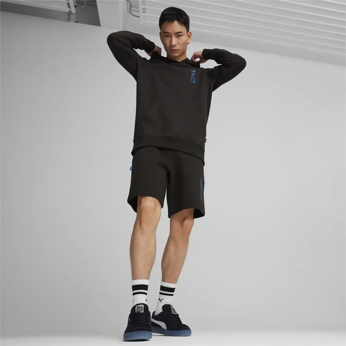 Puma X PLAYSTATION Graphic Hoodie DK Siyah Erkek Sweatshirt
