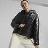 Puma Classics Shiny Padded Jacket Siyah Parlak Kadın Kapüşonlu Şişme Mont