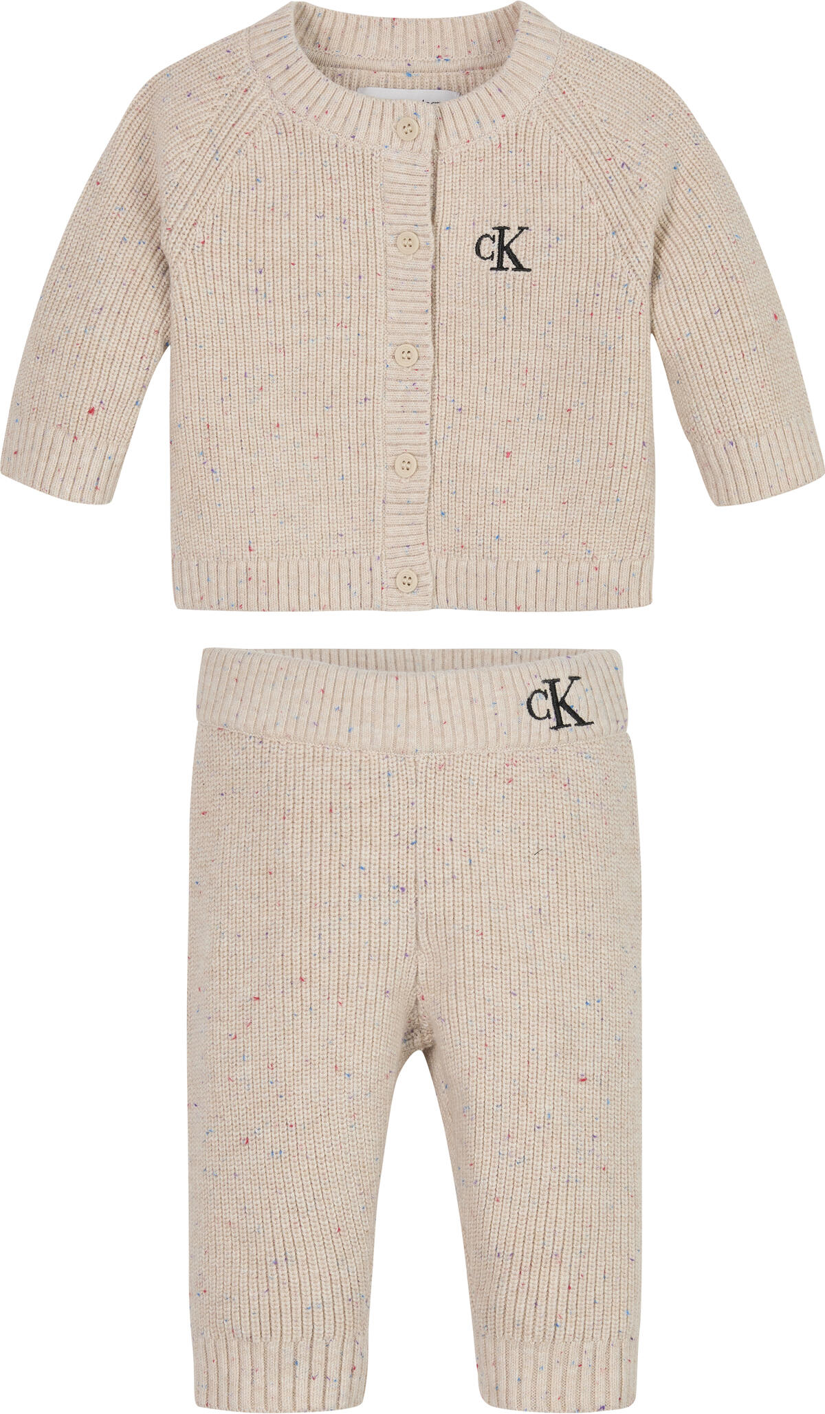 Calvin Klein CONFETTI YARN KNITTE Bebek Krem Eşofman Takımı