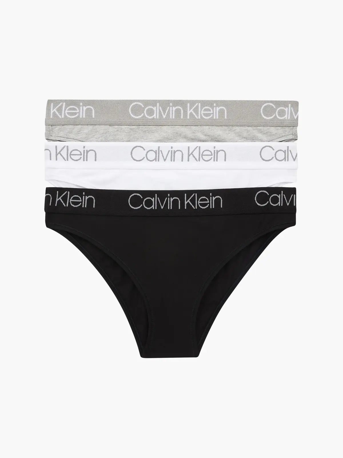Calvin Klein 3PK HIGH LEG TANGA Kadın Siyah Tanga Set
