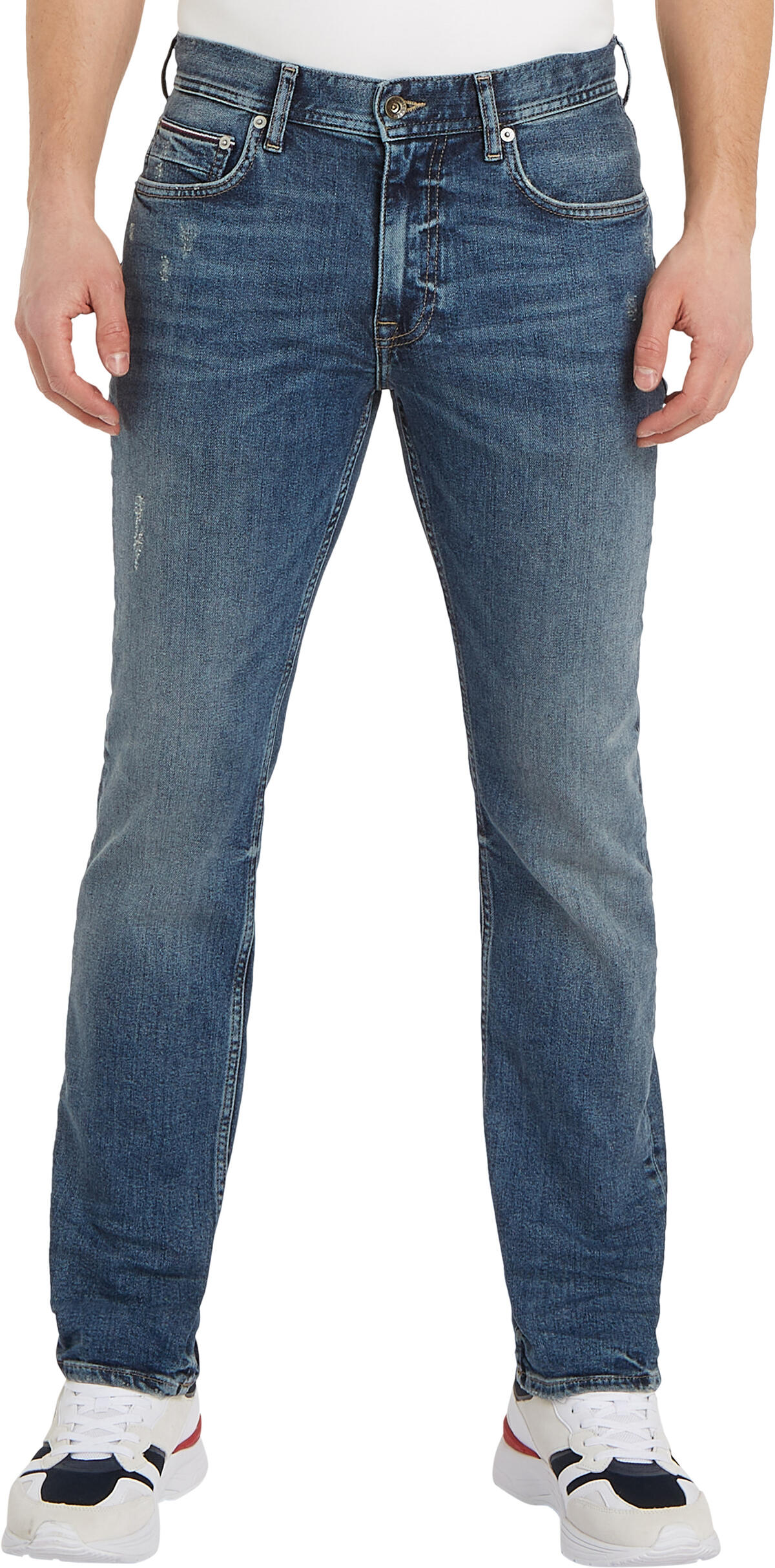 Tommy Hilfiger STRAIGHT DENTON PSTR Erkek Mavi Kot Pantolon