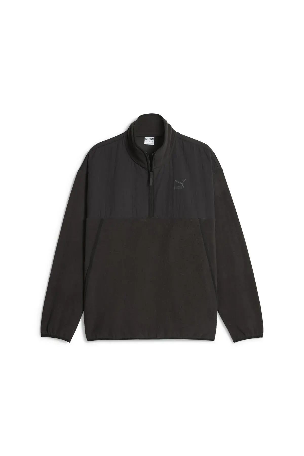 Puma CLASSICS UTILITY Polar Fleece Half-Zip Siyah Erkek Yarım Fermuarlı Sweatshirt