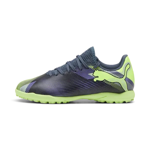 Puma FUTURE 7 PLAY TT Jr Gri-Yeşil Çocuk Halı Saha Ayakkabısı