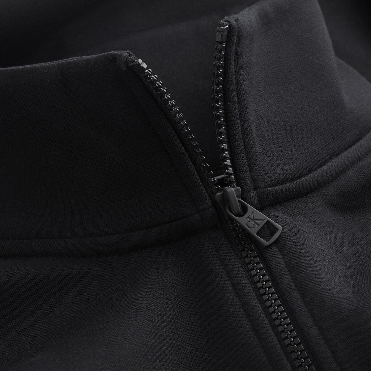 Calvin Klein CUT OFF LOGO TAPE ZI Erkek Siyah Fermuarlı Ceket