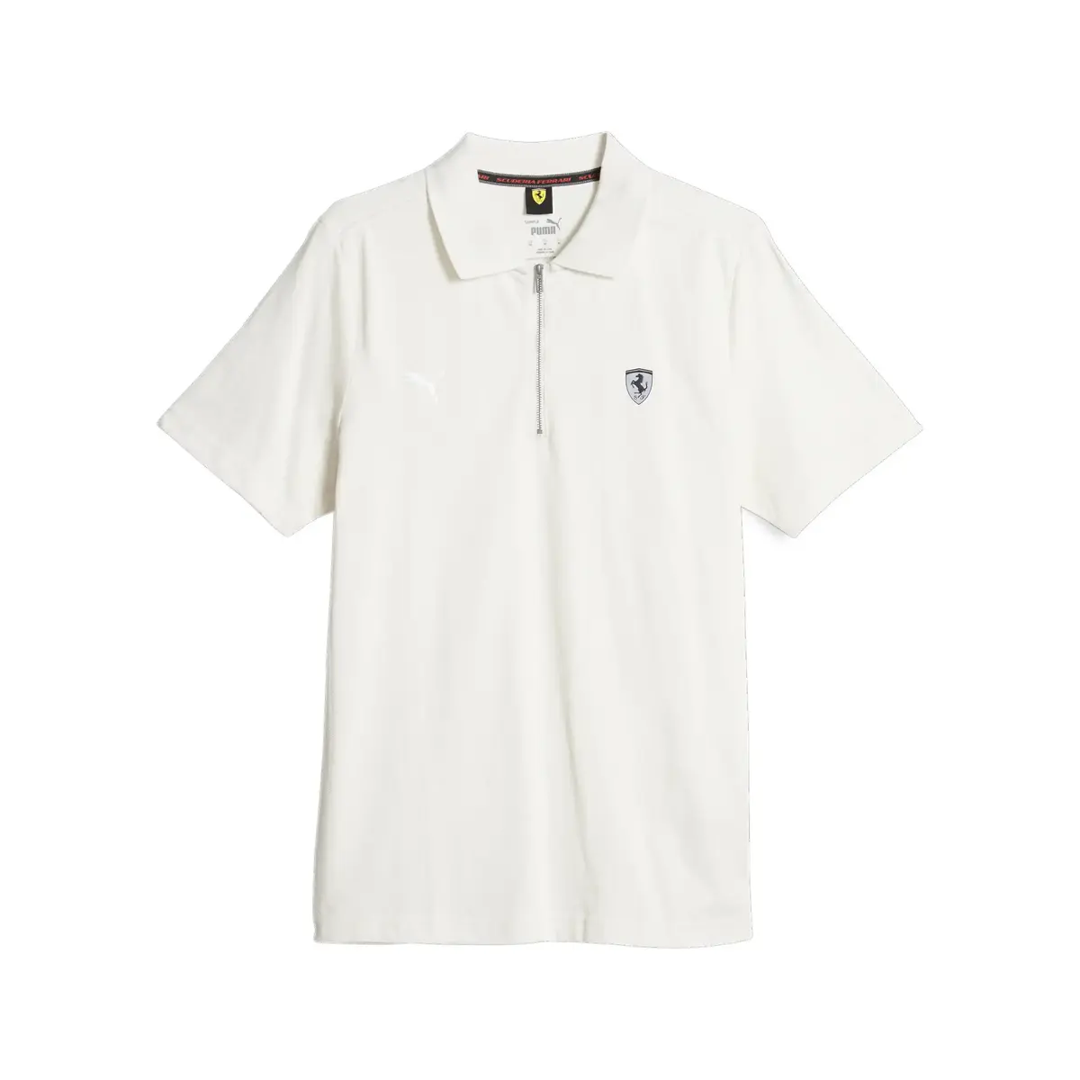 Puma Ferrari Style Polo jacquard Beyaz Erkek T-Shirt