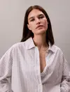 Calvin Klein COTTON POPLIN SHIRT Beyaz Kadın Pijama Gömleği