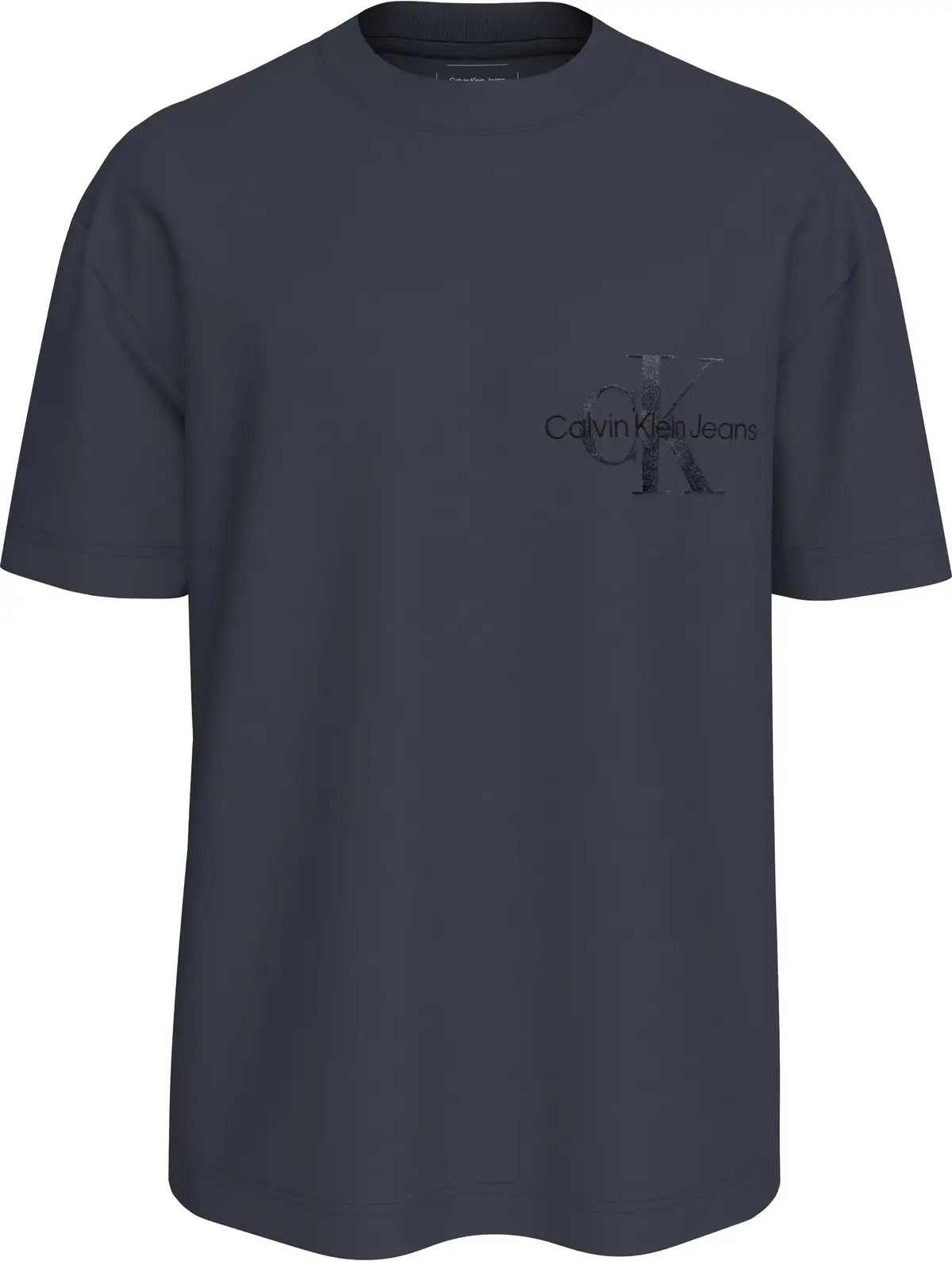 Calvin Klein BRISTLE MONOLOGO TEE, CGE Gri Erkek T-Shirt & Polo