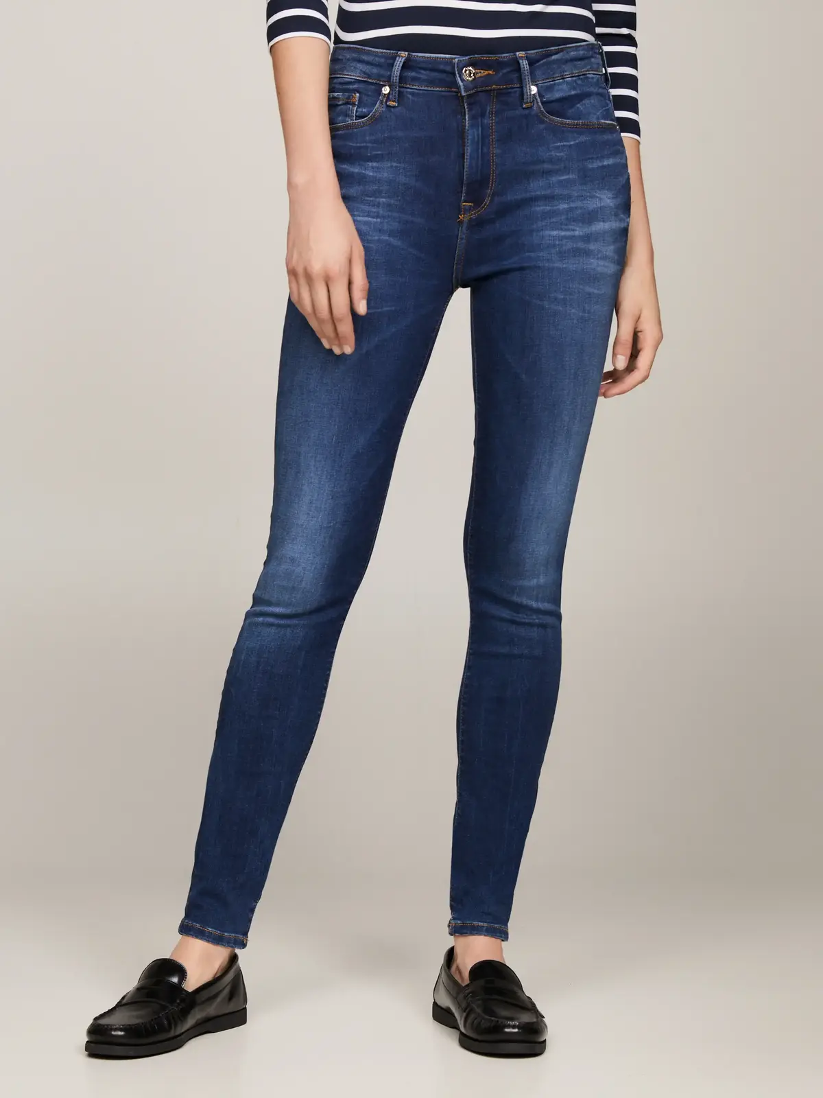 Tommy Hilfiger HERITAGE COMO SKINNY Kadın Mavi Kot Pantolon