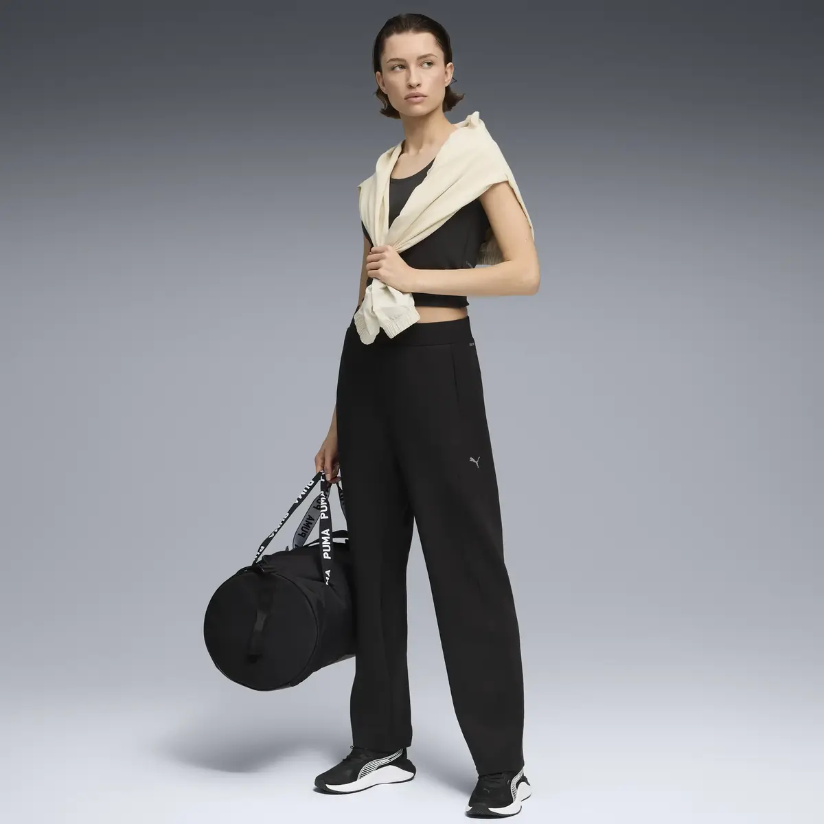 Puma W CLOUDSPUN TWIST TANK Siyah Kadın T-Shirt & Polo