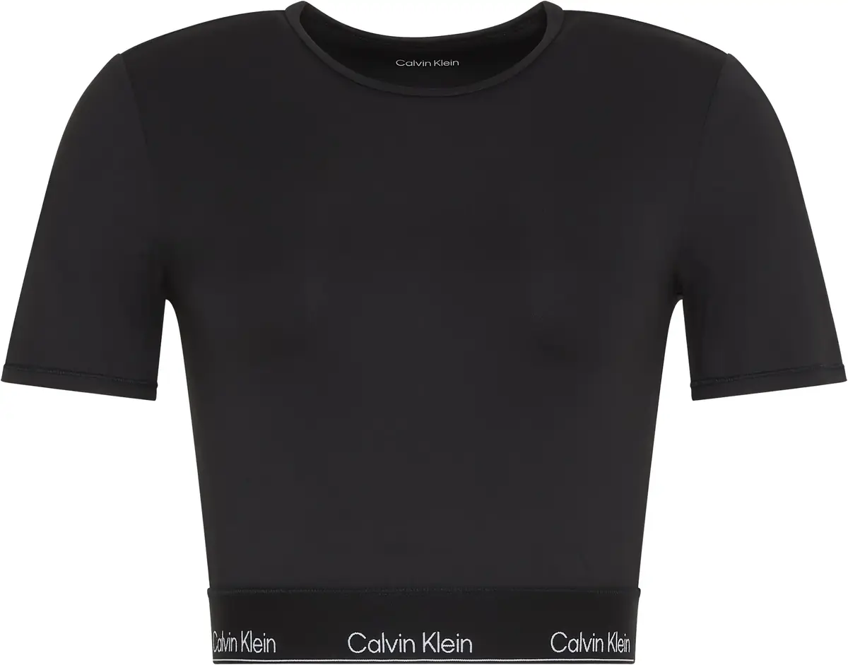 Calvin Klein MODERN SPORT SS TEE, UB1 Siyah Kadın T-Shirt & Polo