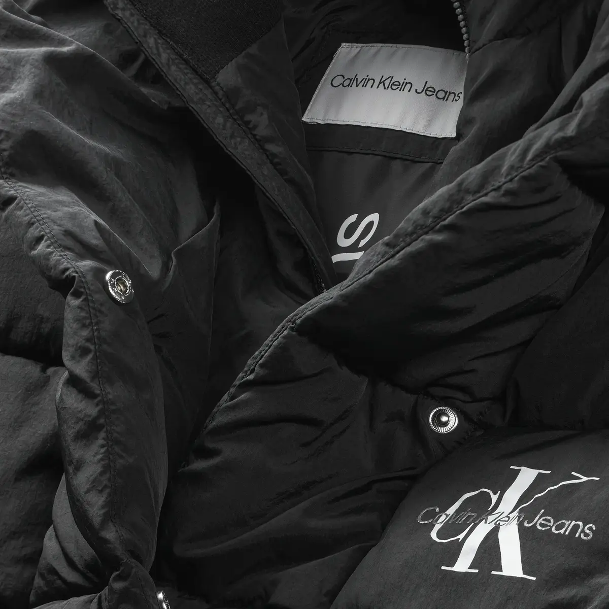 Calvin Klein CK ARCHIVE PUFFER JA Kadın Siyah Şişme Mont