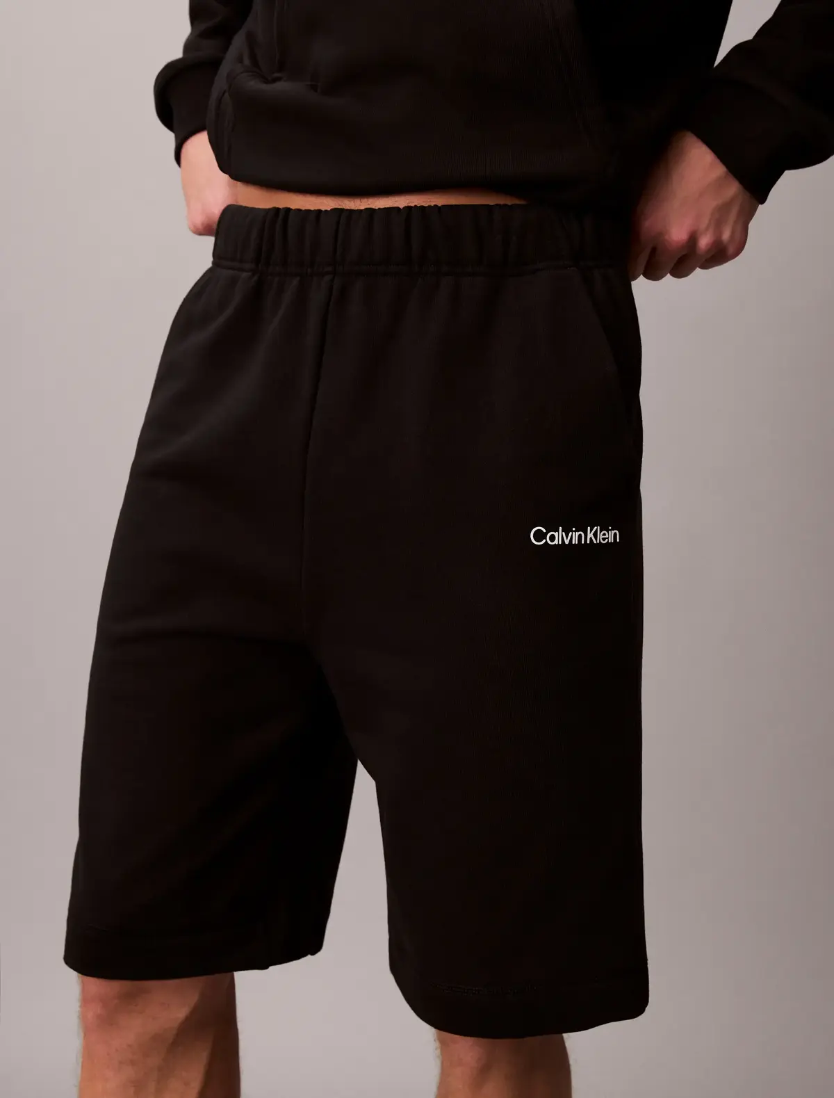 Calvin Klein FLEECE SHORT, Siyah Erkek Bermuda Şort
