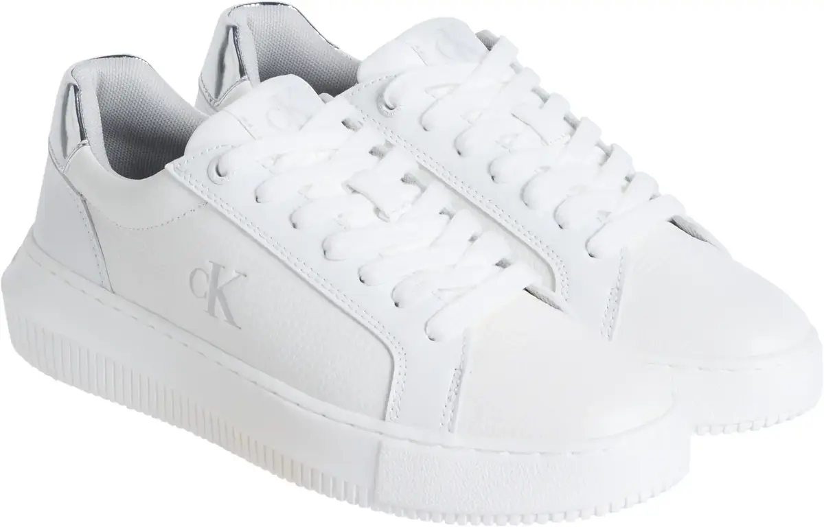 Calvin Klein CHUNKY CUPSOLE LOW M, 0LI Beyaz Kadın Spor Ayakkabı & Sneaker