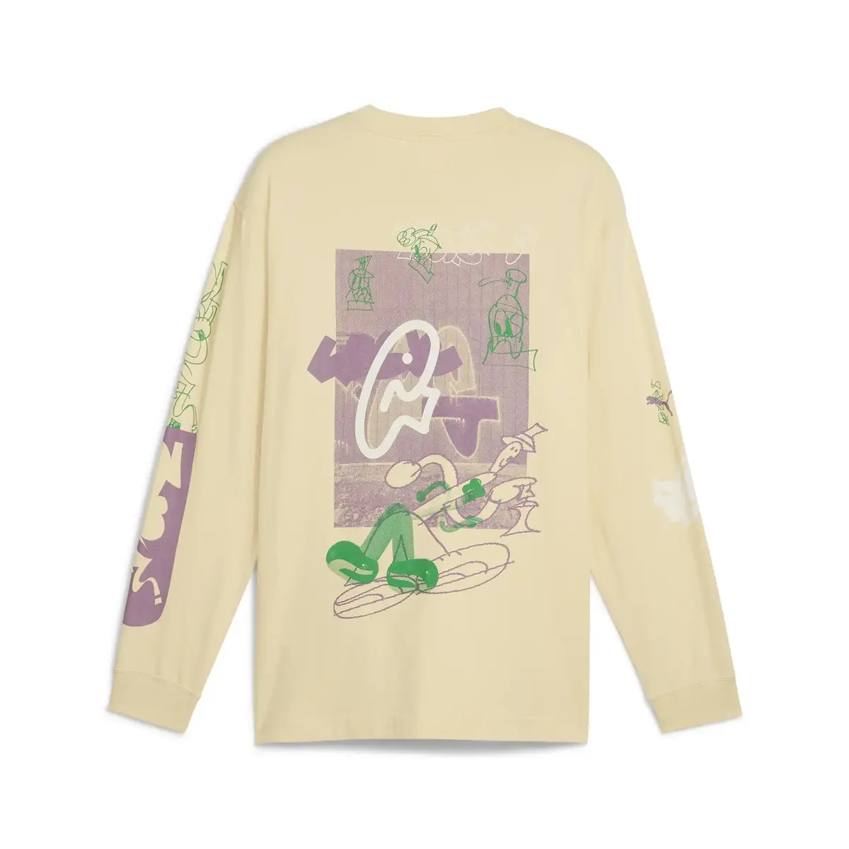 PUMA x MARTÍ SAWE Longsleeve Krem Erkek Sweatshirt