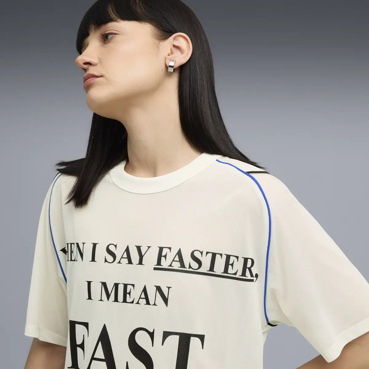 Puma NINE TO FIVE Mesh Top Warm White Beyaz Kadın T-Shirt