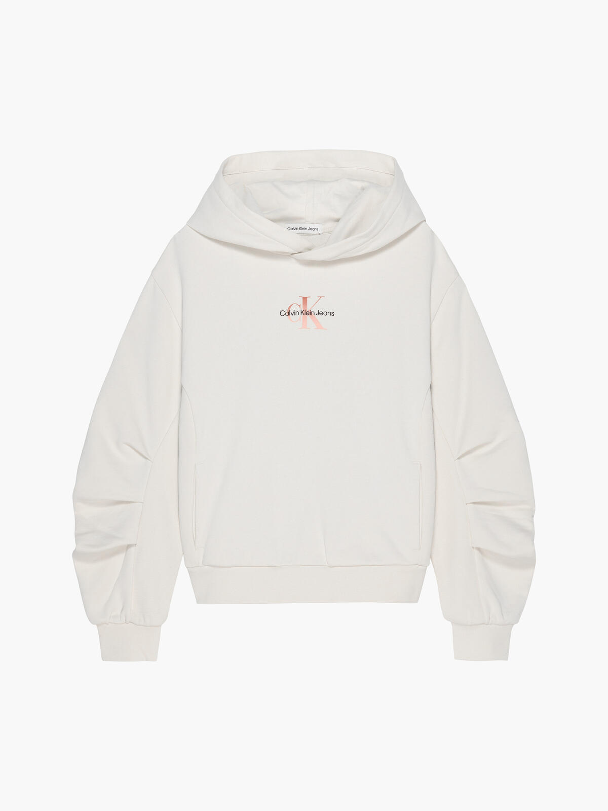 Calvin Klein GRADIENT MONOGRAM HO Kadın Krem Hoodie