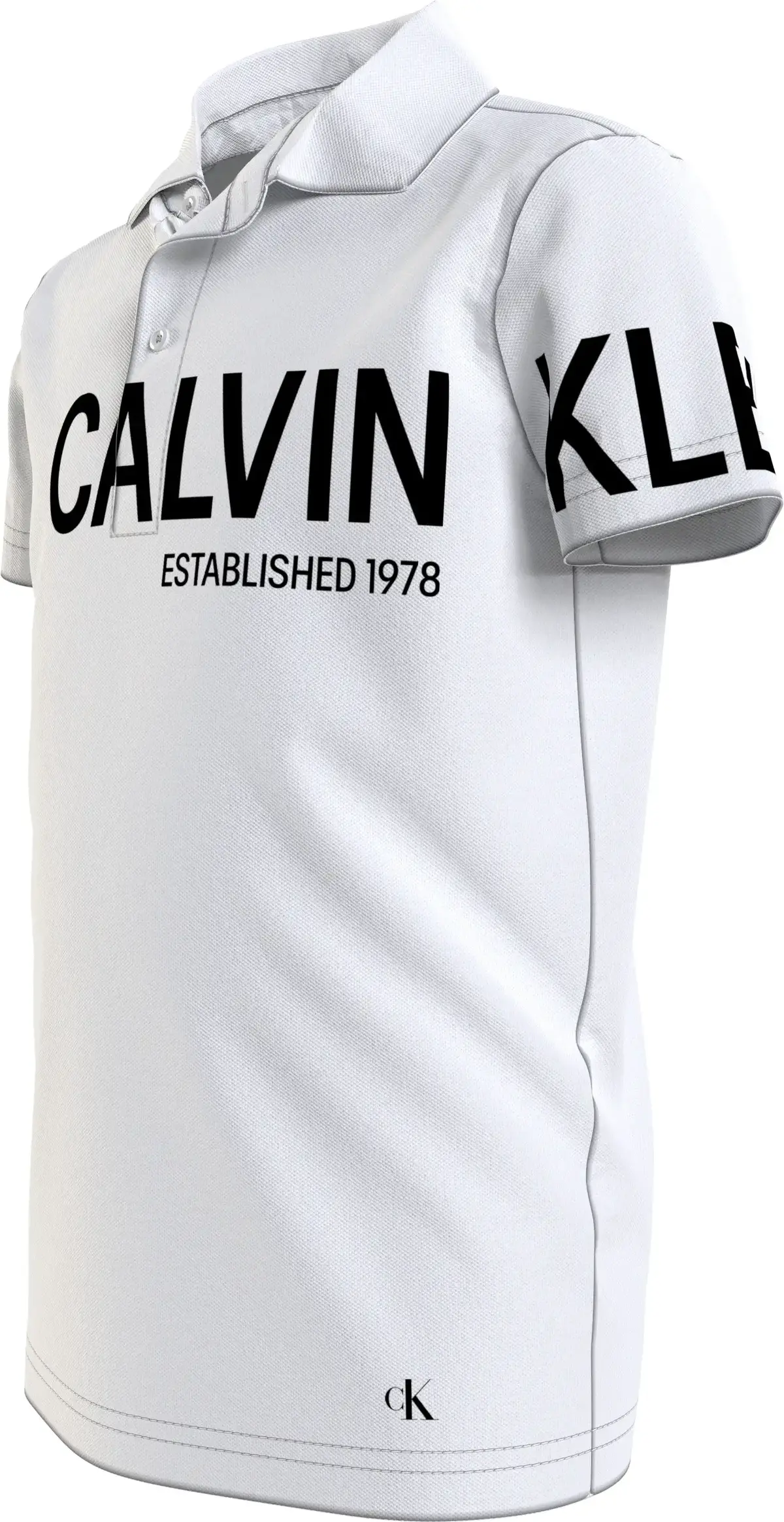 Calvin Klein INTS HERO LOGO FITTE Erkek Beyaz Polo T-Shirt