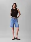 Calvin Klein Sl CK Logo Muscle Tee Siyah Kadın Tişört Calvin Klein Sl CK Logo Muscle Tee Siyah Kadın Tişört