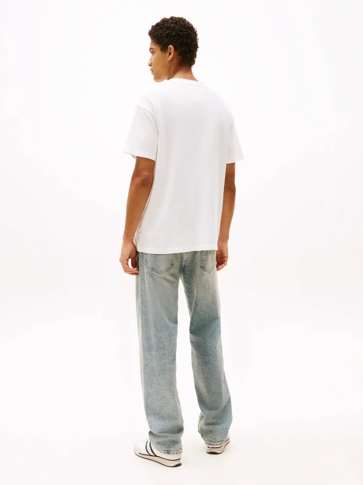 Tommy Hilfiger TJM RLX PAISLEY FLAG, YBL Beyaz Erkek T-Shirt & Polo