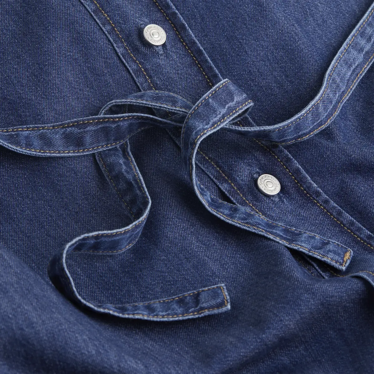 Calvin Klein LYOCELL BELTED DENIM, 1BY Mavi Kadın Elbise-Etek